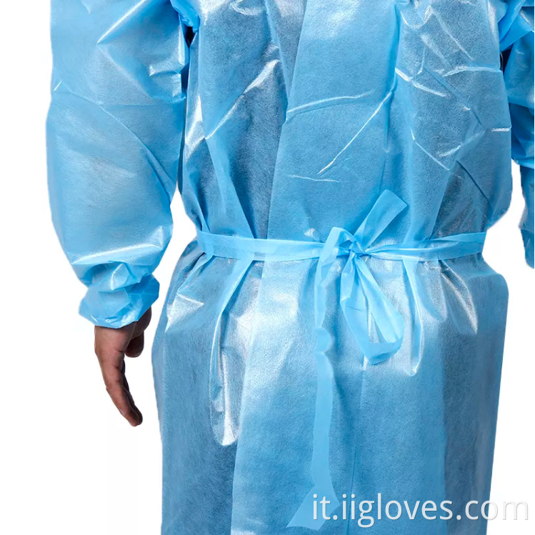 Massaggio cuff di sicurezza Isolamento laminato 40GSM Isolazione Operazione Isolativa Abito teatrale